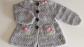 Crochet #16 How to crochet a girls coat / PART 1