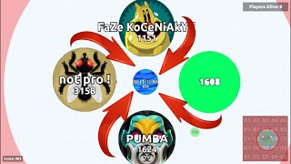 Agar.io HOW TO WIN VS BIG #1  - Battle Royal Agario Game