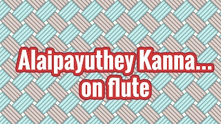 Alaipayuthey Kanna... on flute and violin | Carnatic Music