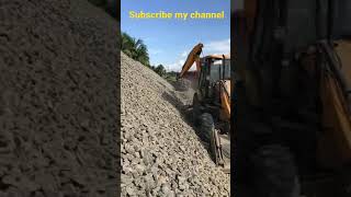 বাংলাদেশ রেলওয়ের পাথর ডাম্পিং || Bangladesh Railway rocks are dumping || JCB 4DX || Heavy Equipments