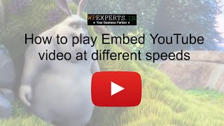 How to play YouTube video at different speeds using iframe Embed code