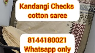 kandagi checks cotton sarees 🤩 samrithi's Boutique ❤️❤️