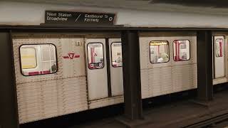 TTC Action: Two Bombardier T1 trains #5269 and #5287 at Castle Frank.