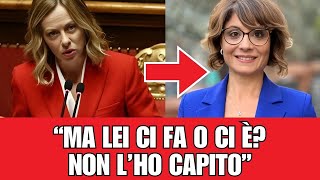 Meloni  SENZA FRENI RISPONDE alla senatrice Ma lei ci fa o ci è?