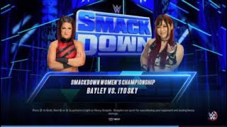 WWE2K23 FULL⭐⭐⭐⭐MATCH- BAYLEY VS IYO SKY SMACKDOWN WOMENS TITLE #wwe2k23gameplay #bayley #iyosky