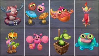 ALL Baby Ethereal Island Dawn Of Fire Vs My Singing Monster ~ Comparisons