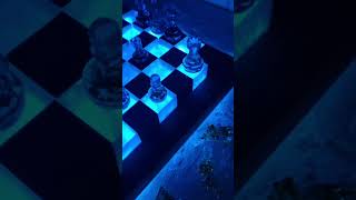 Шахматы с подсветкой из эпоксидной смолы a2inhome.ru #chess #epoxy#epoxyideas#epoxywood #chessboard