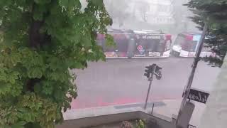 Heavy Rain in Frankfurt, Germany