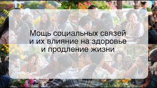 Мощь социальных связей и их влияние на здоровье и продление жизни