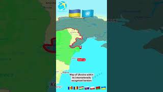 Map of Ukraine within its internationally recognized borders #ukraine #unitednations #shorts