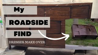 Trash To treasure Dresser Make Over | Furniture Flip | Painted furniture