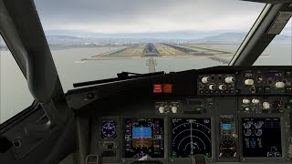 United Boeing 737 Landing at San Francisco International Airport | X-Plane 12