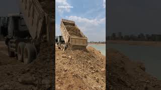 Dump Truck Loading Soils Rock #dump #truck #constructionvehicle