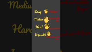 Easy to impossible hand trend