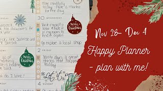 November 28-December 4 Classic Happy Planner Weekly Setup// Planmas