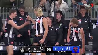 Collingwood v Melbourne Last round of footy in the season pies by 7 against Melbourne