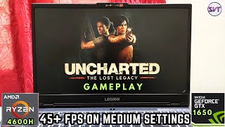 Uncharted The Lost Legacy Gameplay On Legion 5 | GTX 1650 + Ryzen 5 4600H + 16GB Ram | 45+ FPS