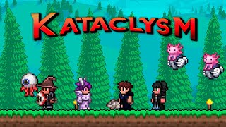 DÍA DE CONSTRUCCIÓN EN "KATACLYSM" ⛏ | SERVER EXCLUSIVO DE TERRARIA 🌳