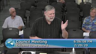 Mark Heaps Praise at Council Meeting