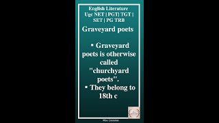 Graveyard poets | Churchyard poets |Who are Graveyard poets #graveyard #graveyardpoets #churchyard