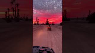 Quad biking through the breathtaking landscapes of Marrakech 🏜️🇲🇦 with amazing sunsets 🌅