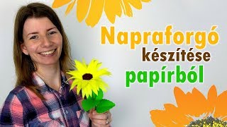 Napraforgó krepp papírból | Manó kuckó