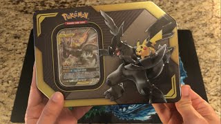 Pikachu & Zekrom Tag Team Tin Opening