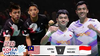 Leo Rolly Carnando/Bagas Maulana vs Nur Mohd Azryn/Tan Wee Kiong || R16 Korea Open 2024