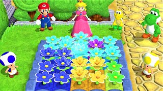 Mario Party 9 Garden Battle Peach vs Mario vs Yishi vs Koopa (Master Difficult)