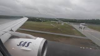 Amazing Wing View Landing at Oslo Gardemoen in the Rain | GoPro 10 Stabilized