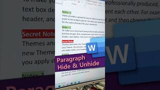 👀Hide Secret information in MS-Word😎Hide & Unhide Paragraph in Ms-word #shorts #ytshorts #words