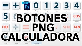 Pack iconos | Botones para calculadora PNG, cualquier lenguaje de programación