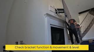 How to mount a mantle mount above fireplace for a preferable viewing angle Model MM540