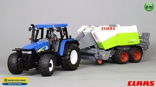 New Holland TM 140 tractor + Claas Quadrant 2200 Lego Version by Eric Trax - BUILDING INSTRUCTIONS