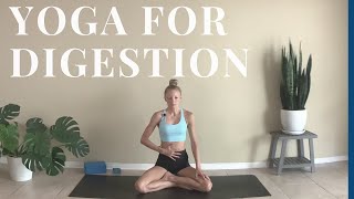 YOGA FOR DIGESTION | Bloating, IBS, Gas | Nina Elise Yoga & Fitness