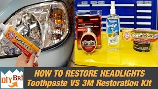 How To Restore Headlights | Toothpaste VS 3M Headlight Kit