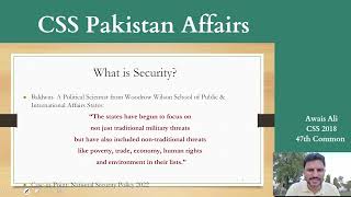 Free Pakistan Affairs Lectures | Part 26 | What is security & sovereignty | CSS & PMS Exam 2025