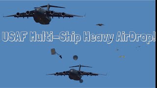 USAF Spectacular multi-ship Heavy Equipment AirDrop - Hawaii