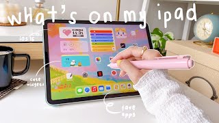 🍡 what's on my ipad pro 2021 + my current fave apps + cute widgets | aesthetic ipad setup, iOS15 🍎✨