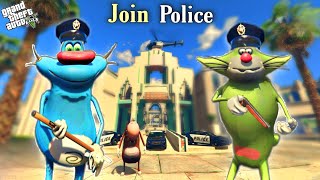 GTA 5 : Oggy & Jack Join The Police in GTA 5 || GTA 5 Oggy & Jack #1