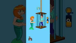 Under Water Cage Escape Challenge Steve Vs Noob #shorts #short #cartoon