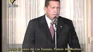 Chávez juramenta al Ministro Giordani año 2003, después del Golpe del 2002