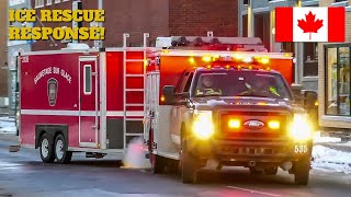 Montréal | *RARE* Montréal Fire Service (SIM) Light Rescue 535 + Ice Rescue 2135 Responding