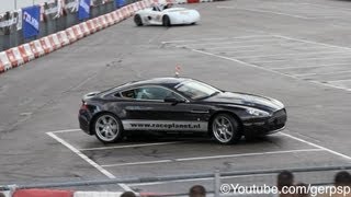 Aston Martin V8 Vantage drifting + racing on Nordschleife!