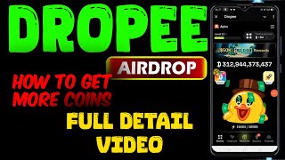 Dropee Airdrop Real or Fake - Dropee Airdrop How to Get More Coins - Dropee Airdrop How to Working