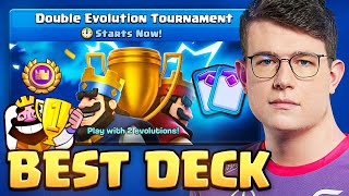 BEST DOUBLE EVOLUTION TOURNAMENT DECK IN CLASH ROYALE! 🏆