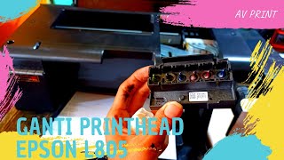 CARA LEPAS DAN PASANG PRINTHEAD EPSON L800 L805 | GANTI PRINTHEAD EPSON L800 L805