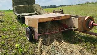 baling hay with CASE 200 baler and 870