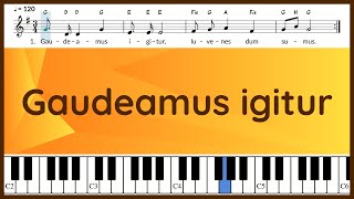 Gaudeamus igitur | Studentenlied | Text und Noten | Piano