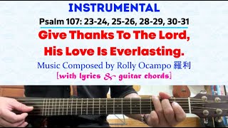 [INSTRUMENTAL] for 23 June 2024 Mass | Psalm 107: Give Thanks To The Lord, His Love Is Everlasting.